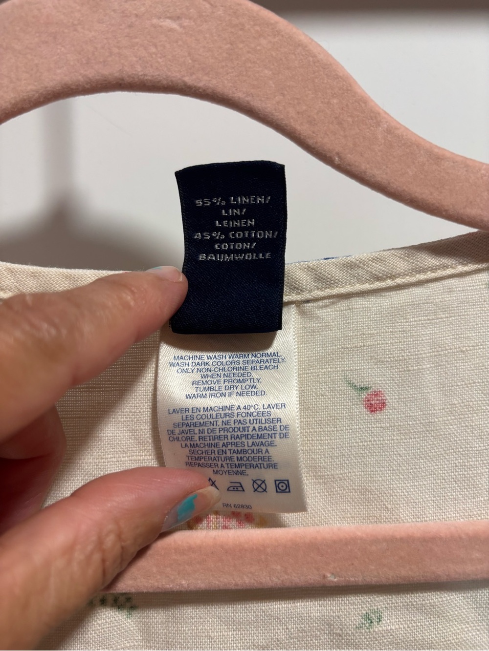 Lands' End 12 cottagecore print Dress, cotton/linen, costal grandma, Boho, retro - Picture 5 of 13